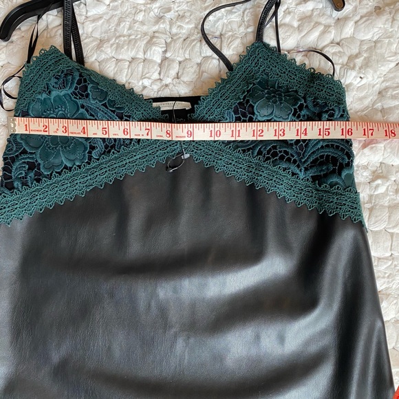 NWOT Zara Trafaluc Collection Embroyed Faux Leather Midi Dress - Picture 4 of 7